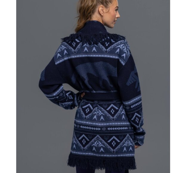 NEW Greyson LUXORY Cashmere Wool Wolf Canyon Belted Cardigan $530 RETAIL 2510 - Picture 7 of 8